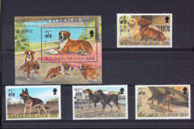 Фауна Фауна ^/--/^ Фауна. Соломоны 1984 г MNH - собаки - блок + марки ^_^^^ Фауна. Соломони 1984 MNH - собаки - блок + марки - фото фото фото