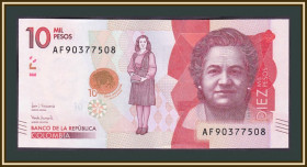 Колумбія Колумбия ^/--/^ Колумбия 10000 песо 2018 P-460  (460 /--/ d) UNC ^_^^^ Колумбія 10000 песо 2018 P-460 (460 /--/ d) UNC - фото фото фото