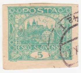 Чехословаччина Чехословакия ^/--/^ Чехословакия 1919 г №  28  гашеная ^_^^^ Чехословаччина 1919 р. No 28 гашена - фото фото фото