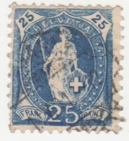 Швейцарія Швейцария ^/--/^ Швейцария 1905  г. № 72 гашеная ^_^^^ Швейцарія 1905 р. No 72 гашена - фото фото фото