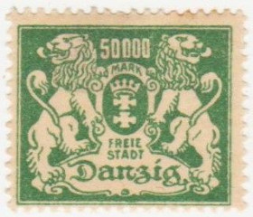 Веймарська республіка Веймарская республика ^/--/^ Германия   (Данциг) 1923 г. № 145 * ^_^^^ Німеччина (Данциг) 1923 р. No 145* - фото фото фото