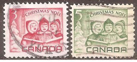 Північна Америка Северная Америка ^/--/^ Канада 1967 Sc.476-477 used Рождество ПОЛНАЯ серия ^_^^^ Канада 1967 Sc.476-477 used Різдво - фото фото фото