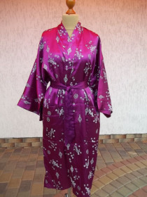 Халати Халаты ^/--/^ Prom        ( 50 / 52 р ) roses silk kimono Женский халат кимоно  из натурального шелка  атласный   Новый ^_^^^ Prom ( 50 / 52 р ) roses silk kimono Жіночий халат кімоно з натурального шовку атласний Новий - фото фото фото