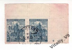 Чехословаччина Чехословакия ^/--/^ Богемия и Моравия 41 A /--/ 12 80 /--/ h dp bl сцепка Замок. ^_^^^ Богемія і Моравія 41 A /--/ 12 80 /--/ h dp bl зчіпка Замок. - фото фото фото