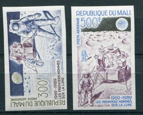 Освоєння космосу Освоение космоса ^/--/^ Мали Mali Space 1989 Mi 1117-1118 First Manned Moon Landing 2 /--/ v Imperf MNH Cv 38 ^_^^^ Малі Mali Space 1989 Mi 1117-1118 First Manned Moon Landing 2 /--/ v Imperf MNH Cv 38 - фото фото фото