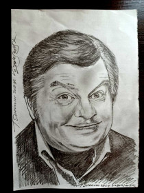 Картини, Гравюри, Живопис та Графіка Картины, Гравюры, Живопись и Графика ^/--/^ Бенни Хилл Актёр кино и комик. Портрет ^_^^^ Бенні Хілл Актор кіно і комік. Портрет - фото фото фото