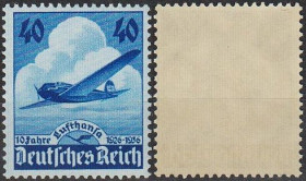 Третій Рейх (-) Третий Рейх (-) ^/--/^ 1936 - Рейх - 10 років Люфтганза Mi.603 - 65,0 € ** ^_^^^ 1936 - Рейх - 10 лет Люфтганза Mi.603 - 65,0 € ** - фото фото фото