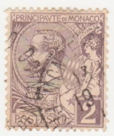 Малі Держави Європи Малые Государства Европы ^/--/^ Монако 1891  г. № 12  гашеная ^_^^^ Монако 1891 р. No 12 гашена - фото фото фото