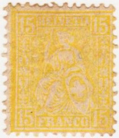 Швейцарія Швейцария ^/--/^ Швейцария 1867  г. № 30 * ^_^^^ Швейцарія 1867 р. No 30* - фото фото фото