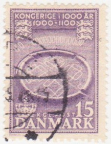 Балтійські країни Балтийские страны ^/--/^ Дания   1953 г. №  348 гашеная ^_^^^ Данія 1953 р. No 348 гашена - фото фото фото