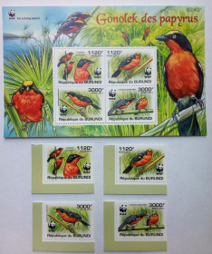 Бурунді Бурунди ^/--/^ Бурунди 2011 Попугаи, MNH ^_^^^ Бурунді 2011 Попугаї, MNH - фото фото фото