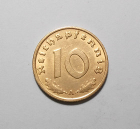 Германія (-) Германия (-) ^/--/^ Германия 3 Рейх 10 пфеннигов 1936 А ^_^^^ Німеччина 3 Рейх 10 пфенігів 1936 А - фото фото фото