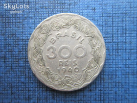 Бразилія Бразилия ^/--/^ Монета 300 рейс   (реалов) Бразилия 1940 Жетулио Варгас ^_^^^ Монета 300 рейс (реалів) Бразилія 1940 Жетуліо Варгас - фото фото фото