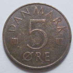Данія Дания ^/--/^ Данія 5 ере 1977 року 41492 ^_^^^ Дания 5 эре 1977 года 41492 - фото фото фото