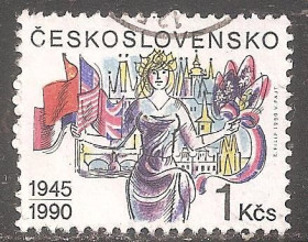 Чехословаччина Чехословакия ^/--/^ Чехословакия 1990 Sc.2788 гаш. ^_^^^ Чехословаччина 1990 Sc.2788 гаш. - фото фото фото
