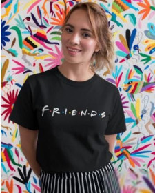 Інший одяг Другая одежда ^/--/^ 401070 Футболка женская чёрная с принтом &amp;quot;Friends&amp;quot; размер М ^_^^^ 401070 Футболка жіноча чорна з принтом &amp;quot;Friends &amp;quot; розмір М - фото фото фото