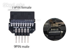 Шлейфи, перехідники Шлейфы, переходники ^/--/^ Перехідник USB 3.0   (19-pin, female) - USB 2.0   (9-pin, male) - для корпуса/материнської плати ^_^^^ Переходник USB 3.0 (19-pin, female) - USB 2.0 (9-pin, male) - для корпуса/материнской платы - фото фото фото