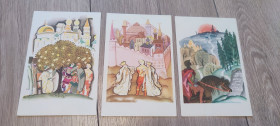 СРСР СССР ^/--/^ Винтажные открытки СССР 1969 г. Сказки. Художник Н. Гольц. Набор 3 шт. ^_^^^ Вінтажні листівки СРСР 1969 р. Казки. Художник Н. Гольц. Набір 3 шт. - фото фото фото