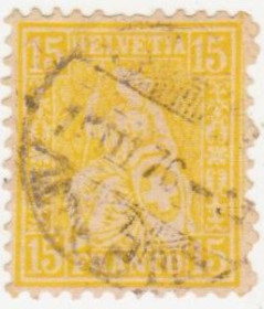 Швейцарія Швейцария ^/--/^ Швейцария 1867  г. № 30 гашеная ^_^^^ Швейцарія 1867 р. No 30 гашена - фото фото фото