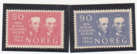 Скандинавія Скандинавия ^/--/^ Норвегия 1964 г.№ 538‑539 ** серия ^_^^^ Норвегія 1964 р. No 538-539 ** серія - фото фото фото