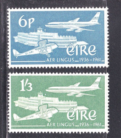 Транспорт Транспорт ^/--/^ Авиация . Ирландия 1961 г  MNH - флот ^_^^^ Ірландія 1961 — флот - фото фото фото