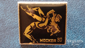 Спортивні Спортивные ^/--/^ Значок. Олімпіада. Москва 1980 рік. Боротьба. ^_^^^ Значок. Олимпиада. Москва 1980 год. Борьба. - фото фото фото