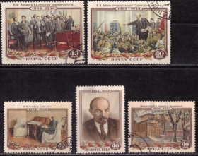 СРСР - СССР - ^/--/^ СССР. 30 лет со дня смерти Владимира Ленина  (серия) 1954 г. ^_^^^ СРСР. 30 років з дня смерті Володимира Леніна (серія) 1954 - фото фото фото
