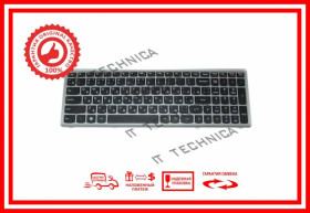 Клавіатури Клавиатуры ^/--/^ Клавиатура LENOVO IdeaPad Flex Z /--/ 510 Z /--/ 505 черная с серебристой рамкой RUUS ^_^^^ Клавіатура LENOVO IdeaPad Flex Z /--/ 510 Z /--/ 505 чорна з сріблястою рамкою RUUS - фото фото фото