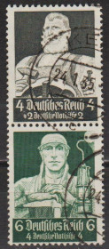 Третій Рейх (-) Третий Рейх (-) ^/--/^ 1934 - Рейх - Професії - S 219 Mi.557 559 _8,0 € _гаш ^_^^^ 1934 - Рейх - Профессии - S 219 Mi.557 559 _8,0 € _гаш - фото фото фото
