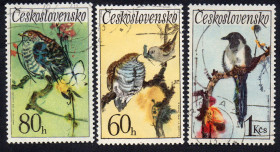 Чехословаччина Чехословакия ^/--/^ Чехословаччина 1972 - Співочі птахи  (Г) ^_^^^ Чехословакия 1972 — Певческие птицы (Г) - фото фото фото