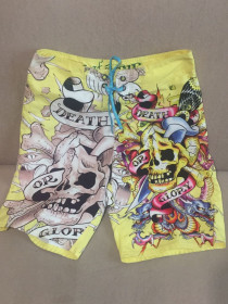 Шорти Шорты ^/--/^ Шорты &amp;quot;Ed Hardy&amp;quot; желтые, черепа и кости, драконы, символы размер 33 ^_^^^ Шорти &amp;quot;Ed Hardy&amp;quot; жовті, черепа і кістки, дракони, символи розмір 33 - фото фото фото