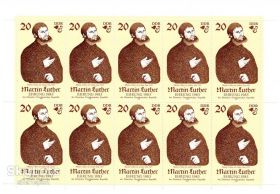 Балканський півострів Балканский полуостров ^/--/^ ZM ГДР 1982 г MNH - м/лист - личности , Мартин Лютер  - ^_^^^ ZM НДР 1982 р MNH - м/лист - особистості, Мартін Лютер - - фото фото фото