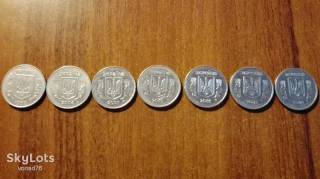 Обігові Обиходные ^/--/^ 5 /--/ коп. України - комплект 7 /--/ шт.     (92,04,07,10,11,13,14 /--/ р.) ^_^^^ 5 /--/ коп. Украины - комплект 7 /--/ шт. (92,04,07,10,11,13,14 /--/ р.) - фото фото фото