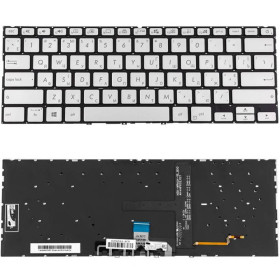 Клавіатури Клавиатуры ^/--/^ Клавиатура для ноутбука ASUS (UX /--/ 434 series) ukr, ice-silver, без фрейма, подсветка клавиш (ОРИГИНАЛ) ^_^^^ Клавіатура для ноутбука ASUS (UX /--/ 434 series) ukr, ice-silver, без фрейму, підсвічування клавіш (ОРИГИНАЛ) - фото фото фото
