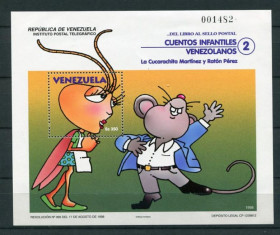 Південна Америка Южная Америка ^/--/^ Венесуэла  Venezuela 1998 Mi Bl 59 Illustration to the tale of Antonio Arraiz     MNH ^_^^^ Венесуела Venezuela 1998 Mi Bl 59 Illustration to the tale of Antonio Arraiz MNH - фото фото фото