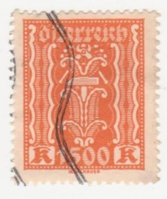 Австрія Австрия ^/--/^ Австрия 1922  г. № 424 гашеная ^_^^^ Австрія 1922 р. No 424 гашена - фото фото фото