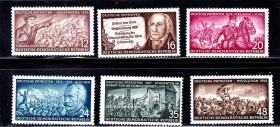 НДР, ФРН ГДР, ФРГ ^/--/^ Германия  ГДР / DDR 1953 г MNH - немецкие патриоты ^_^^^ Німеччина НДР / DDR 1953 MNH - німецькі патріоти - фото фото фото
