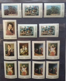 Мистецтво Искусство ^/--/^ СССР 1973 г - Русская живопись XIX века, негаш ^_^^^ СРСР 1973 — Російський живопис XIX століття, негаш - фото фото фото