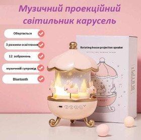 Освітлення Освещение ^/--/^ тіньовий LED дітячий нічник КАРУСЕЛЬ   з звуковою  Bluetoth колонкою та 12 змінними зображеннями ^_^^^ теневой LED детский ночник КАРУСЕЛЬ со звуковой Bluetoth колонкой и 12 переменными изображениями - фото фото фото
