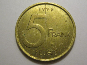 Бельгія Бельгия ^/--/^ Бельгия 5 франков 1998 года BELGI 3 /--/ П /--/ 771 ^_^^^ Бельгія 5 франків 1998 BELGI 3 /--/ П /--/ 771 - фото фото фото