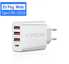 Зарядні пристрої Зарядные устройства ^/--/^ Pd usb зарядний пристрій 4 порти, qc /--/ 3.0 і type c. ^_^^^ Pd usb зарядное устройство 4 порта, qc /--/ 3. 0 и type c. - фото фото фото
