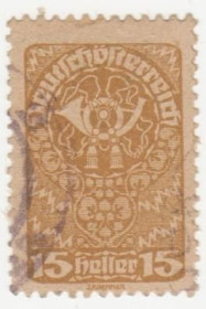 Австрія Австрия ^/--/^ Австрия  1919  г. № 283 гашеная ^_^^^ Австрія 1919 р. No 283 гашена - фото фото фото
