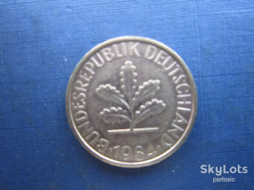НДР, ФРН ГДР, ФРГ ^/--/^ Монета 10 пфенігів Німеччина ФРН 1984 F ^_^^^ Монета 10 пфеннигов Германия ФРГ 1984 F - фото фото фото