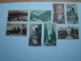 СРСР - СССР - ^/--/^ СССР, Михель 2009, 626-628,630-632,634,635, Туризм. Виды Крыма и Кавказа. ^_^^^ СРСР, Міхель 2009, 626-628,630-632,634,635, Туризм. Крим і Кавказ. - фото фото фото