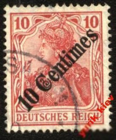 Німецька імперія (-) Германская империя (-) ^/--/^ Германия  кол.-Turkei- 1908 г. № 49 гашеная ^_^^^ Німеччина кол.-Turkei- 1908 р. No 49 гашена - фото фото фото