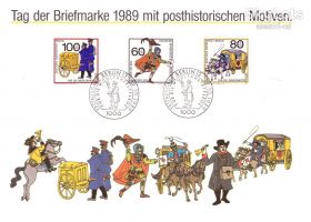 Транспорт Транспорт ^/--/^ Транспорт  EU Берлин - Германия 1989 г - ХМК -  2 скана -  СГ - почта - карета ^_^^^ Транспорт EU Берлін - Німеччина 1989 р - ХМК - 2 скана - СГ - пошта - карета - фото фото фото