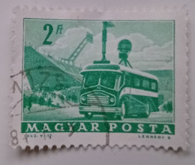 Угорщина Венгрия ^/--/^ Венгрия 1963 Автобус, 2 /--/ Ft, гашеная (I) ^_^^^ Угорщина 1963 Автобус, 2 /--/ Ft, гашена (I) - фото фото фото