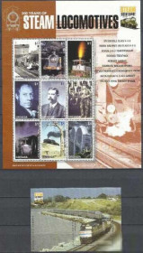 Острівні держави Островные государства ^/--/^ Гренада 2004 транспорт железная дорога паровозы 3 /--/ Клб /--/ 3 /--/ бл. ^_^^^ Гренада 2004 транспорт залізниця паровози 3 /--/ Клб /--/ 3 /--/ бл. - фото фото фото