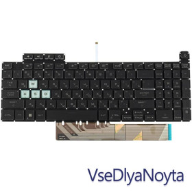 Клавіатури Клавиатуры ^/--/^ Клавиатура для ноутбука ASUS (FA /--/ 607 series) rus, black, без фрейма, подсветка клавиш (RGB) ^_^^^ Клавіатура для ноутбука ASUS (FA /--/ 607 series) rus, black, без фрейму, підсвічування клавіш (RGB) - фото фото фото