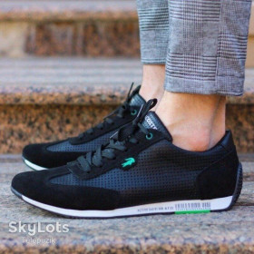 Кросівки Кроссовки ^/--/^ Люкс Мужские кожаные кроссовки кеды черные Lacoste Натуральная кожа, мягкая, отлично держит форму колодки. ^_^^^ Люкс Чоловічі шкіряні кросівки кеди чорні Lacoste Натуральна шкіра, м'яка, відмінно тримає форму колодки. - фото фото фото